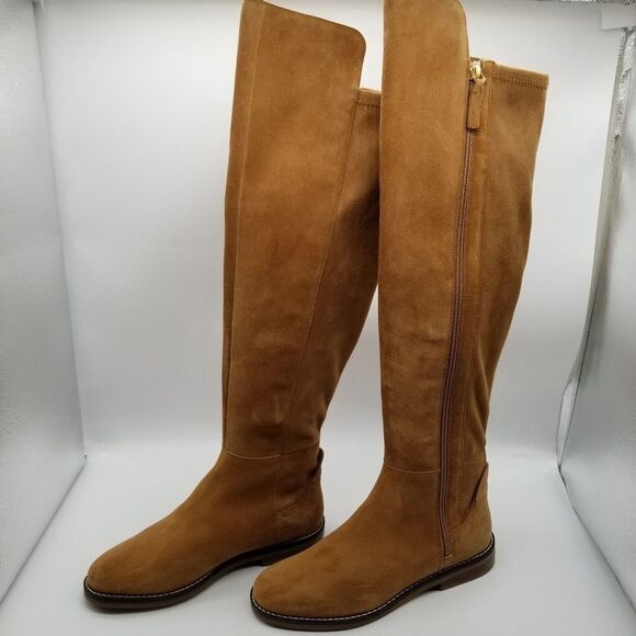 Cole Haan Women's Chase Tall Knee Boots Size 5.5 B  Brown Suede Side Zip - Picture 2 of 11
